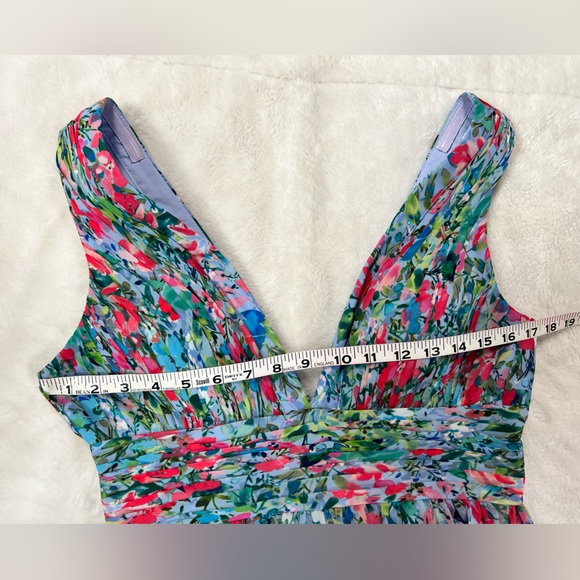 AIDAN BY AIDAN MATTOX Pleated Chiffon Print Dress NWT - Picture 9 of 12